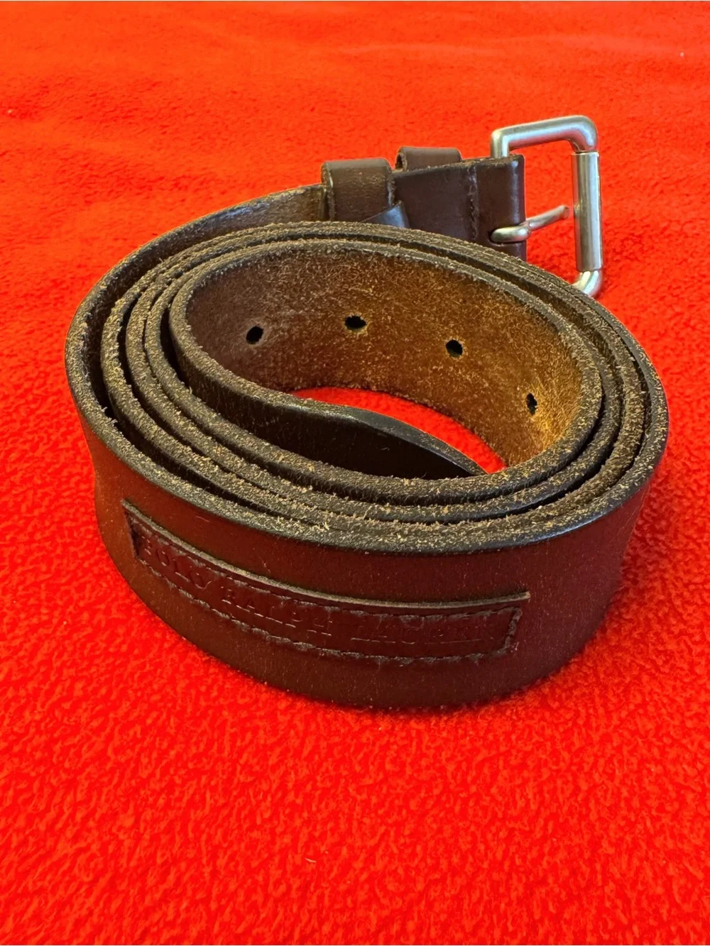 Polo Ralph Lauren Brown Adjustable Men's Dress Belt with Buckle Size 44/110